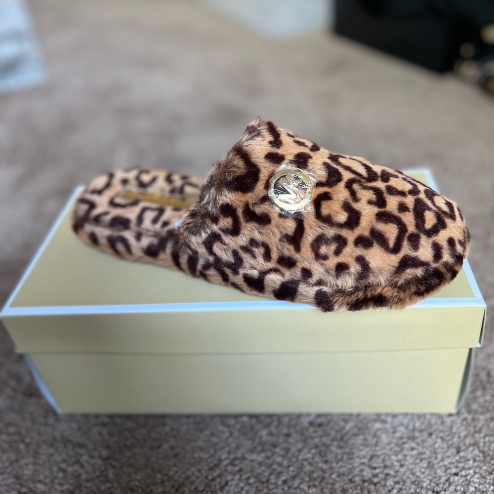 Michael Kors cheetah slippers